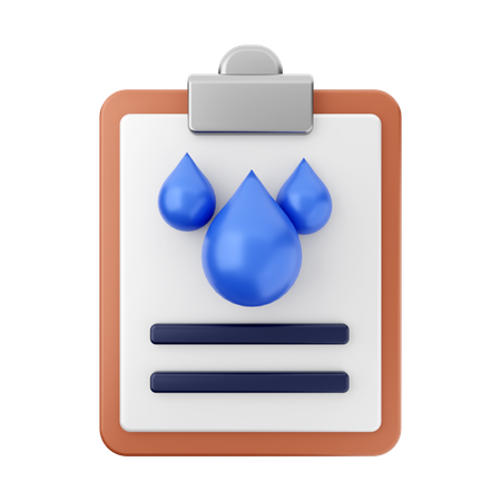 Water Bill Report  3D Icon