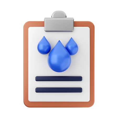 Water Bill Report 3D Icon