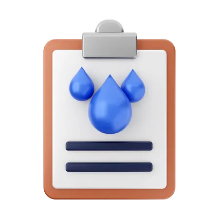 Water Bill Report 3D Icon