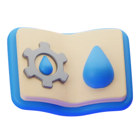 Water Book Education  3D Icon