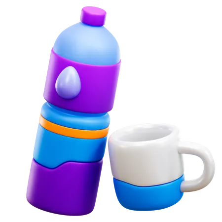 Water Bottle  3D Illustration