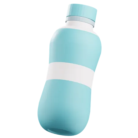 3 D Water Bottle Illustration With Transparetnt Background 3D Icon