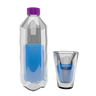 3d water bottle and glass illustration