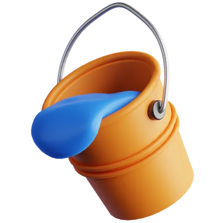 Water Bucket 3 D Icon 3D Icon