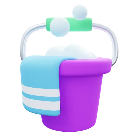 Water Bucket  3D Icon