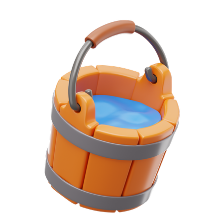 Water Bucket  3D Icon