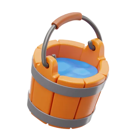 Water Bucket  3D Icon