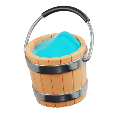 Water Bucket  3D Icon