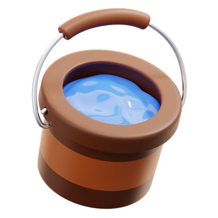 Water Bucket  3D Icon