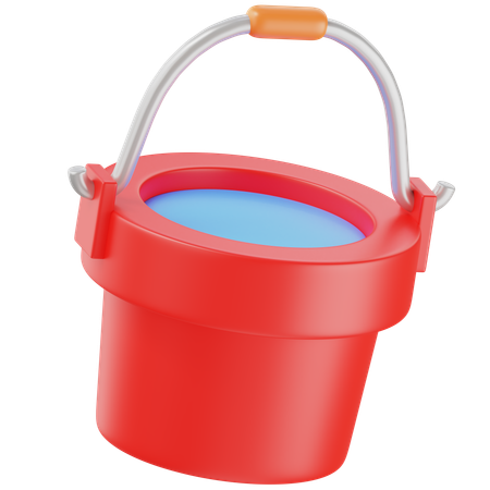 Water Bucket  3D Icon