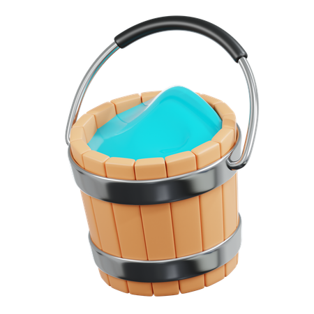 Water Bucket  3D Icon
