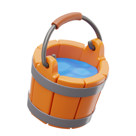 Water Bucket  3D Icon