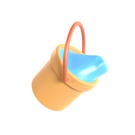 Water Bucket  3D Icon