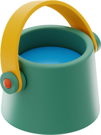 Water Bucket  3D Icon