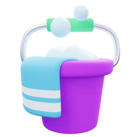 Water Bucket  3D Icon