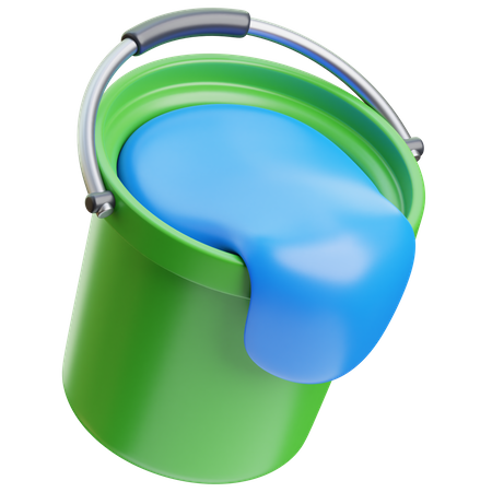 Water Bucket  3D Icon