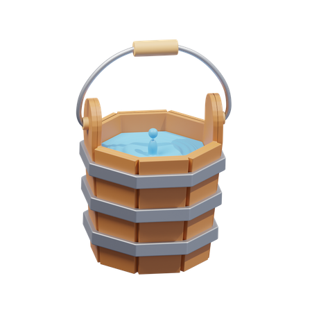 Water Bucket  3D Icon