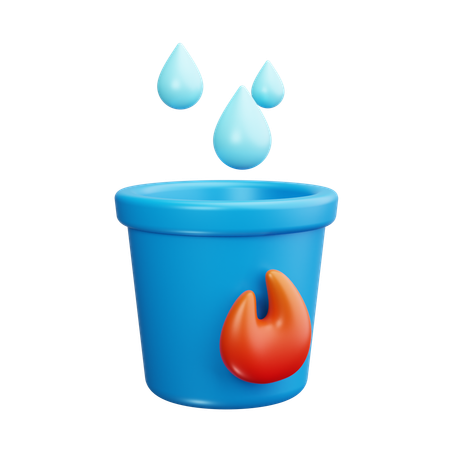 Water Bucket  3D Icon