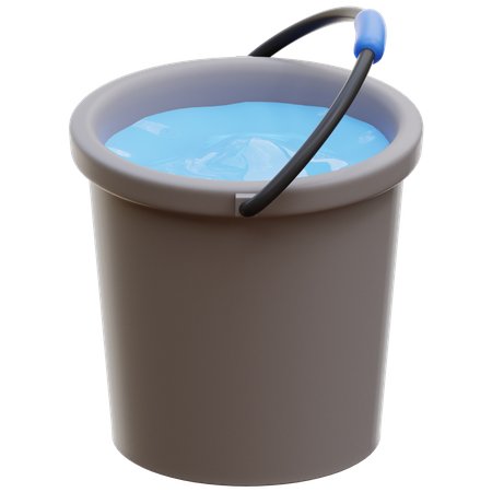 Water Bucket 3D Illustration