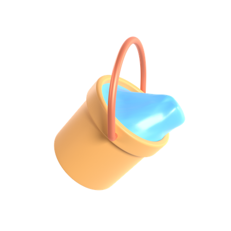 Water Bucket  3D Illustration