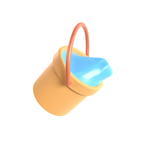 A Bucket Of Water 3 D Illustration Rendering 3D Illustration