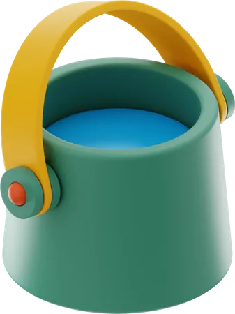 Water Bucket  3D Illustration