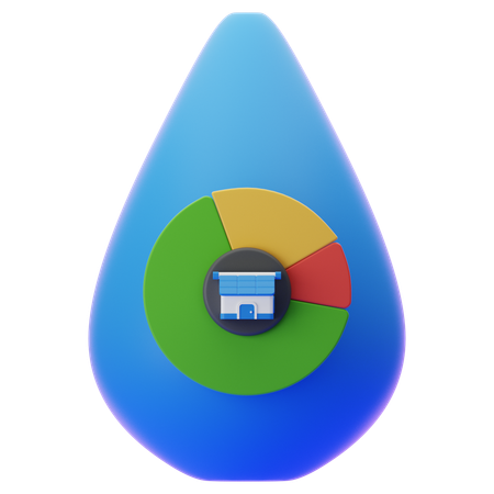 Water Consumption  3D Icon
