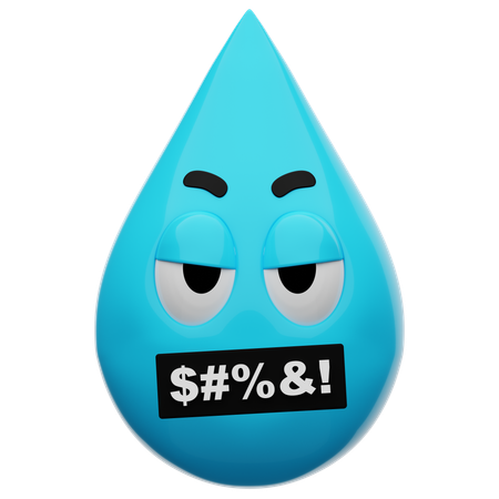 Water Curse Emoji  3D Icon