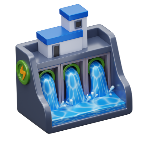 Water Dam  3D Icon