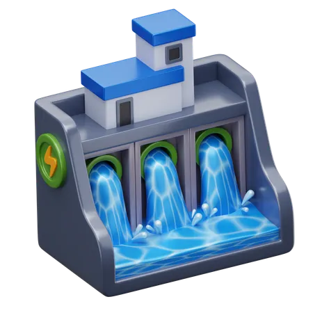 Water Dam  3D Icon