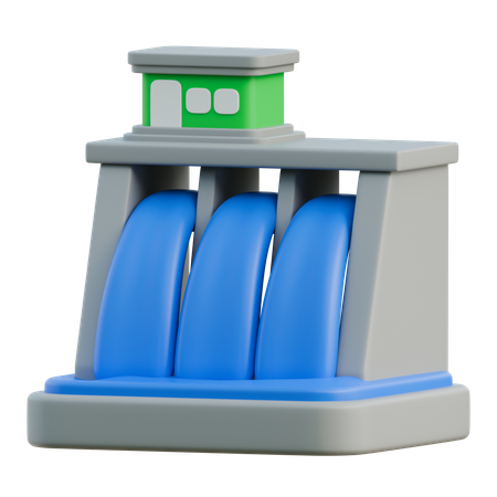 Water Dam  3D Icon