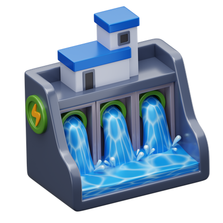 Water Dam  3D Icon