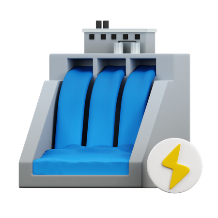 Water Dam  3D Icon