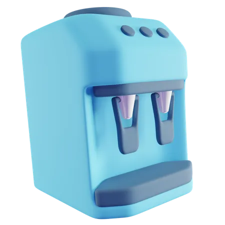 Water Dispenser 3 D Icon With Blue Color 3D Icon
