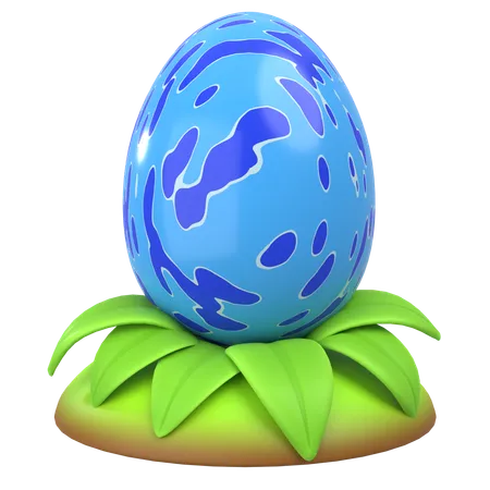 Water Dragon Egg  3D Icon