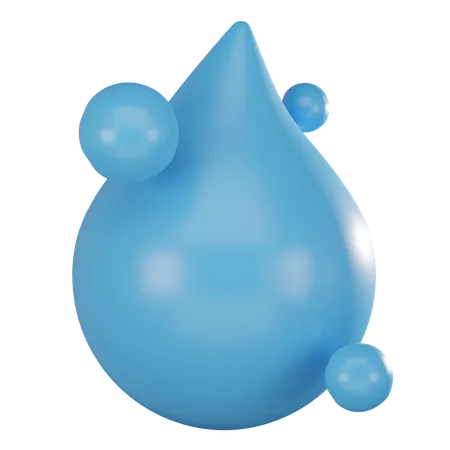 Blue Water Drop Ideal For Conveying A Sense Of Freshness And Environmental Consciousness In Design 3 D Render Illustration 3D Icon