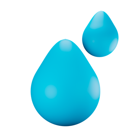 Water drop  3D Illustration