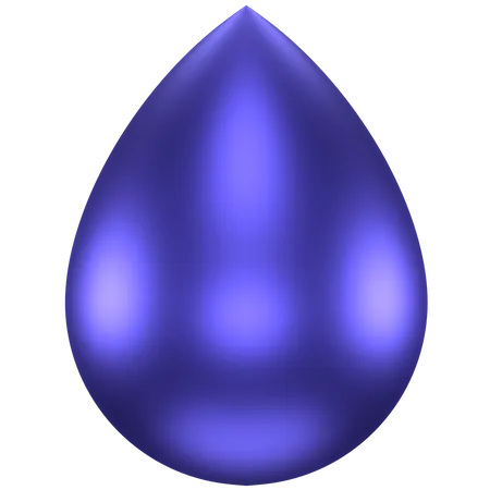 Water Drop Abstract Shape  3D Icon
