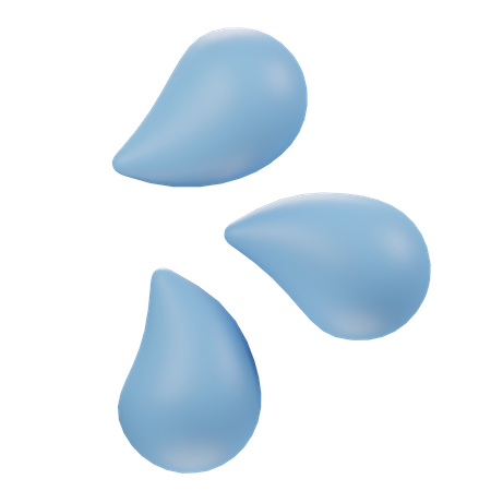 Water Droplets  3D Icon