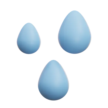 Water Drops  3D Icon