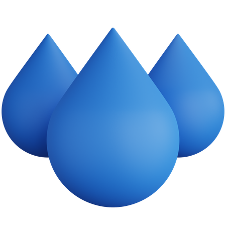 Water Drops  3D Icon