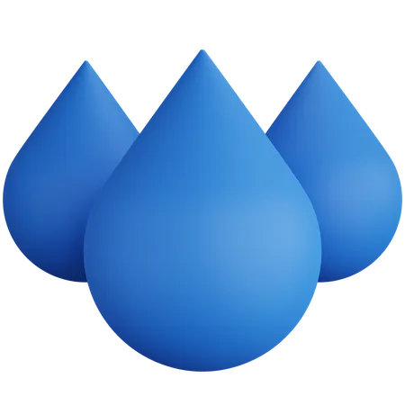 Water Drops  3D Icon