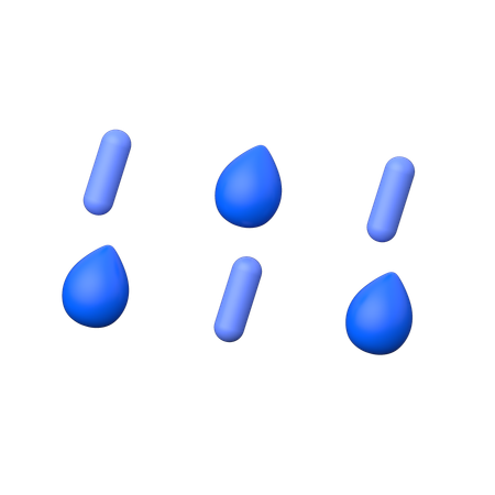 Water Drops  3D Icon