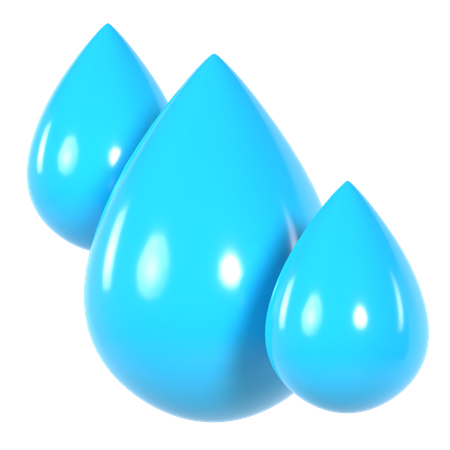 Water Drops 3D Illustration