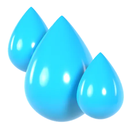 Water Drops  3D Illustration