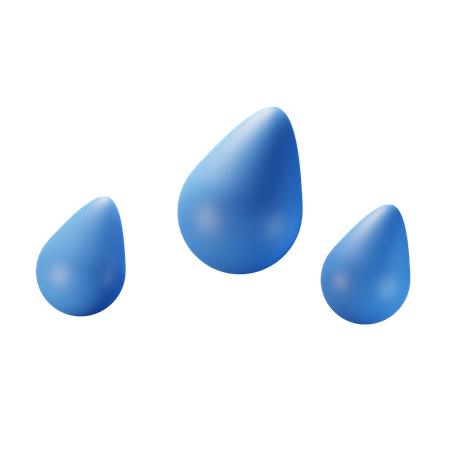 Water Drops  3D Icon