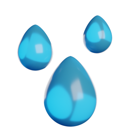 Water Drops  3D Icon