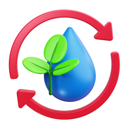 Water energy  3D Icon