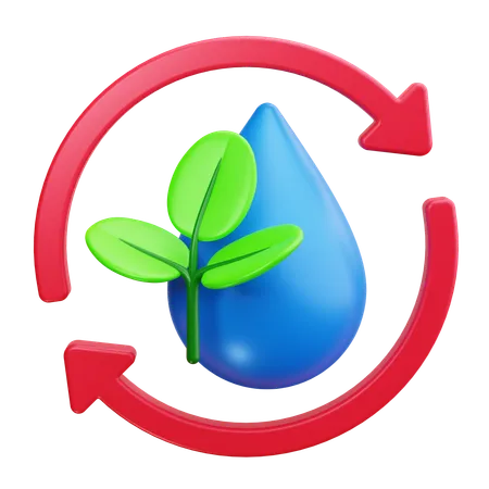 Water energy  3D Icon