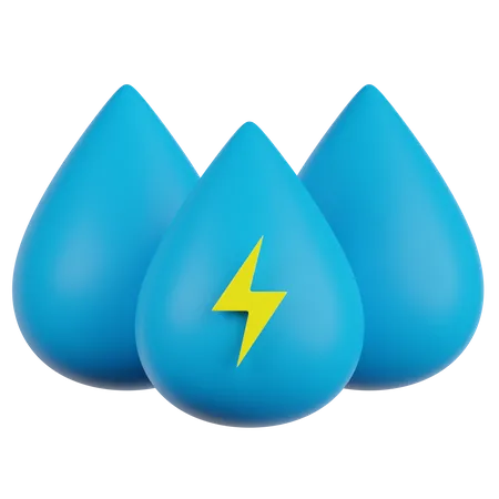 Water Energy  3D Illustration